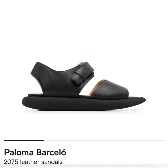 Paloma Barcelo Jari Flat sandals in black nappa leather - Picture 11 of 13